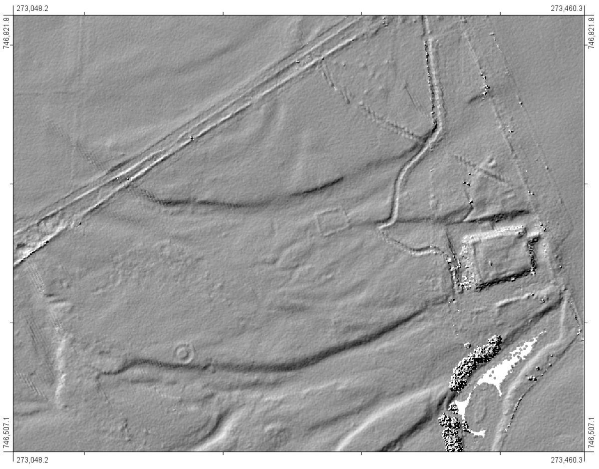 LiDAR - Fortingall Roots - Graveyard, Church, Yew Tree